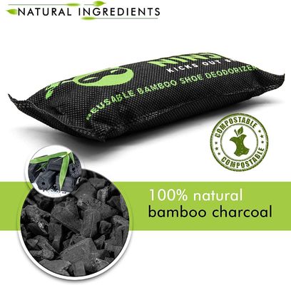 Déodorant pour chaussures au charbon actif de bambou, éliminateur d'odeur naturel et durable