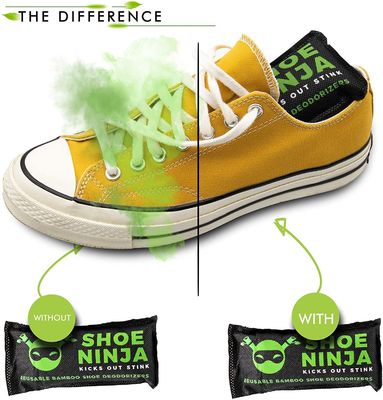 Déodorant pour chaussures au charbon actif de bambou, éliminateur d'odeur naturel et durable