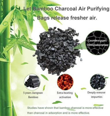 50g*20 Sacs de purification de l'air au charbon de bambou pour un environnement frais et sans odeur